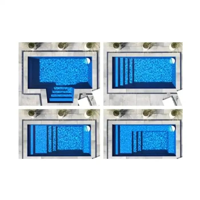 4 unique plunge pool types viewed from above